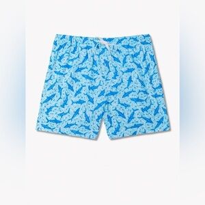 Chubbies Classic Swim Trunks The Shark Sides 5.5" Inseam Sz  XXL Light Blue NWOT